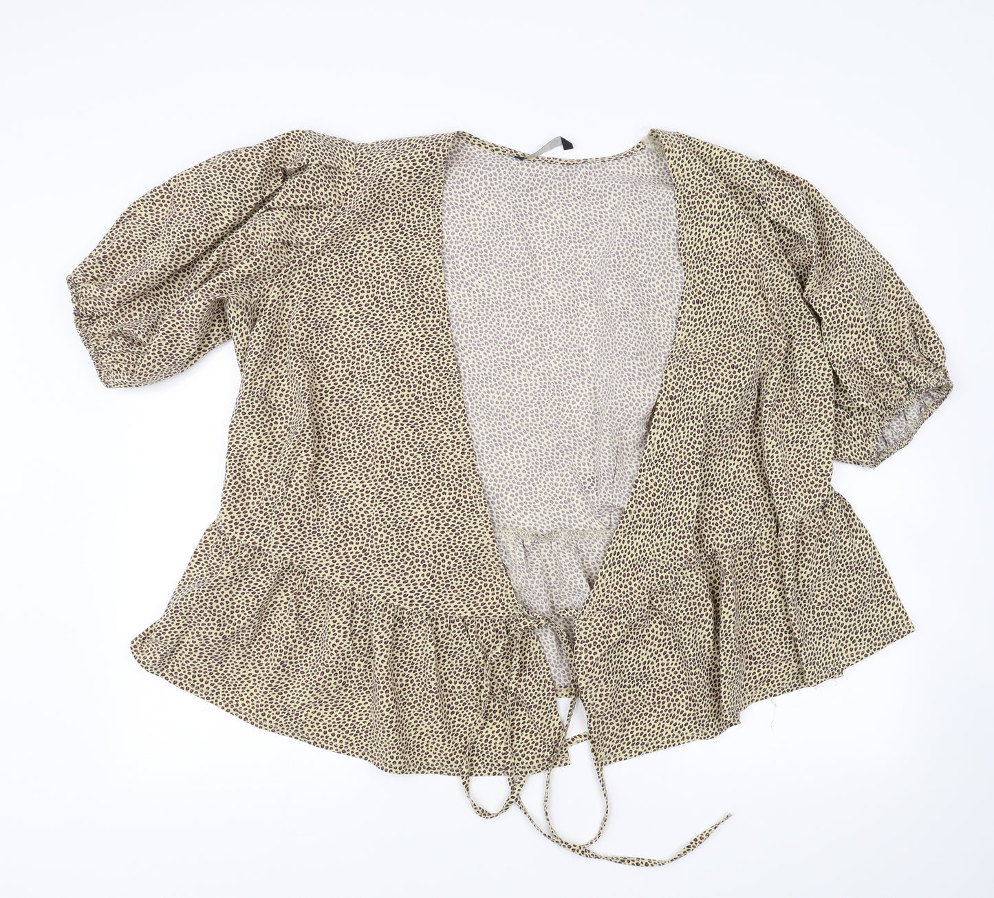 George Womens Beige Animal Print  Basic Blouse Size 20