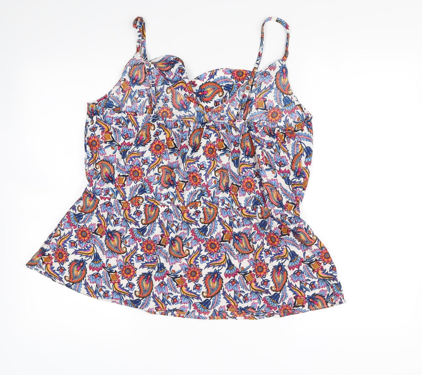 pep & Co Womens Multicoloured Geometric  Basic Tank Size 20