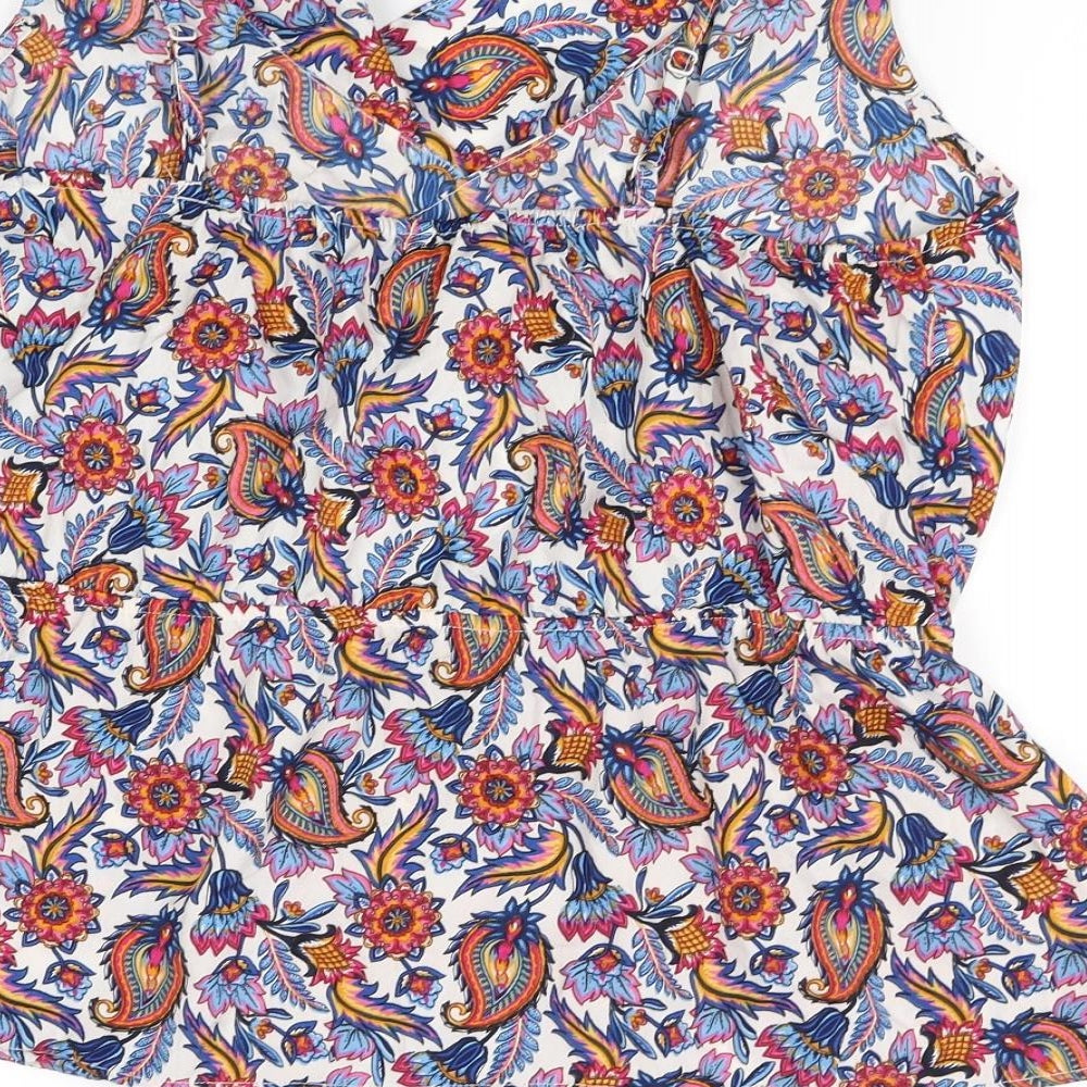 pep & Co Womens Multicoloured Geometric  Basic Tank Size 20