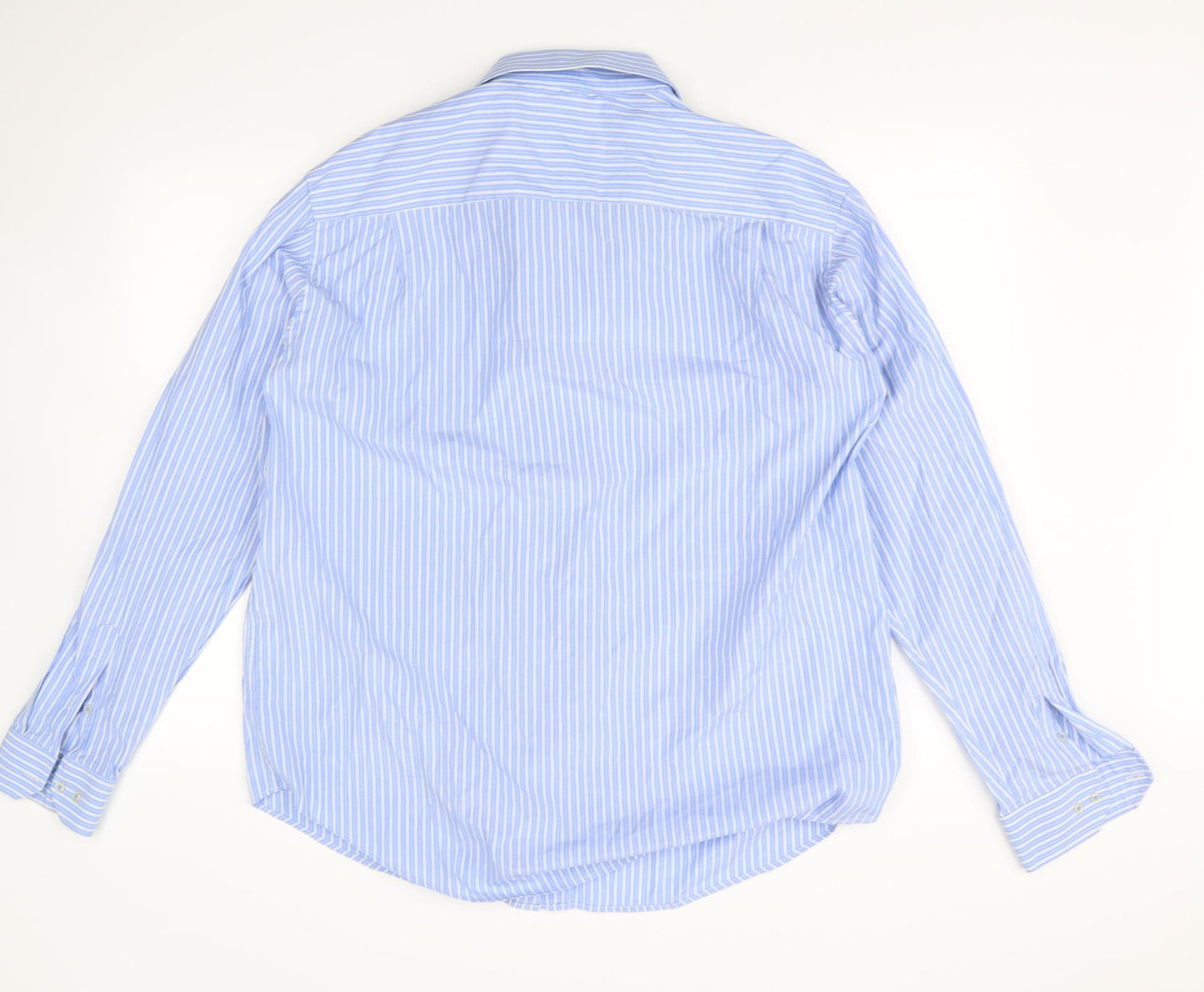 NEXT Womens Blue Striped  Basic Button-Up Size XL