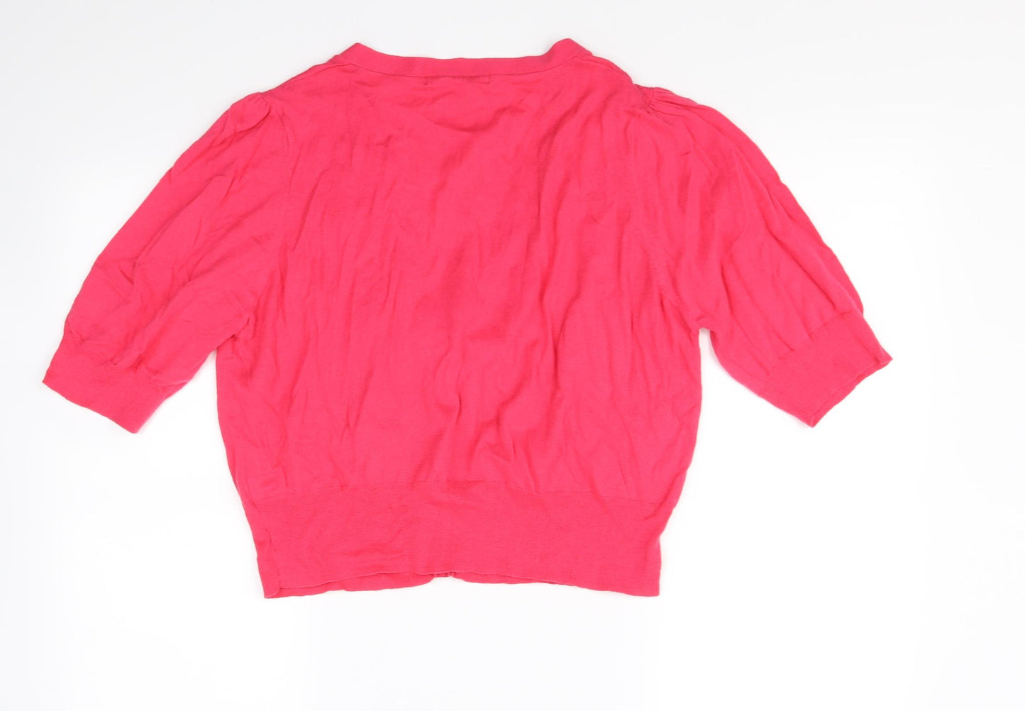 M&s Womens Pink   Cardigan Jumper Size 20