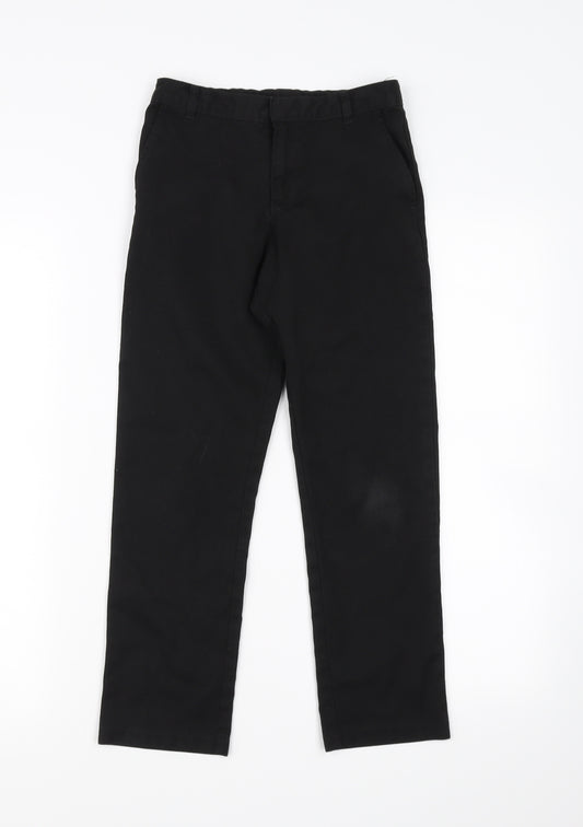 Front view of George boys’ black dress pants trousers, size 8-9, years