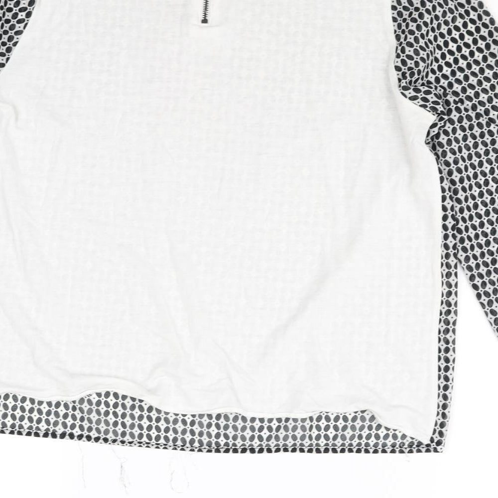 Mng Womens Black Polka Dot  Basic Blouse Size S