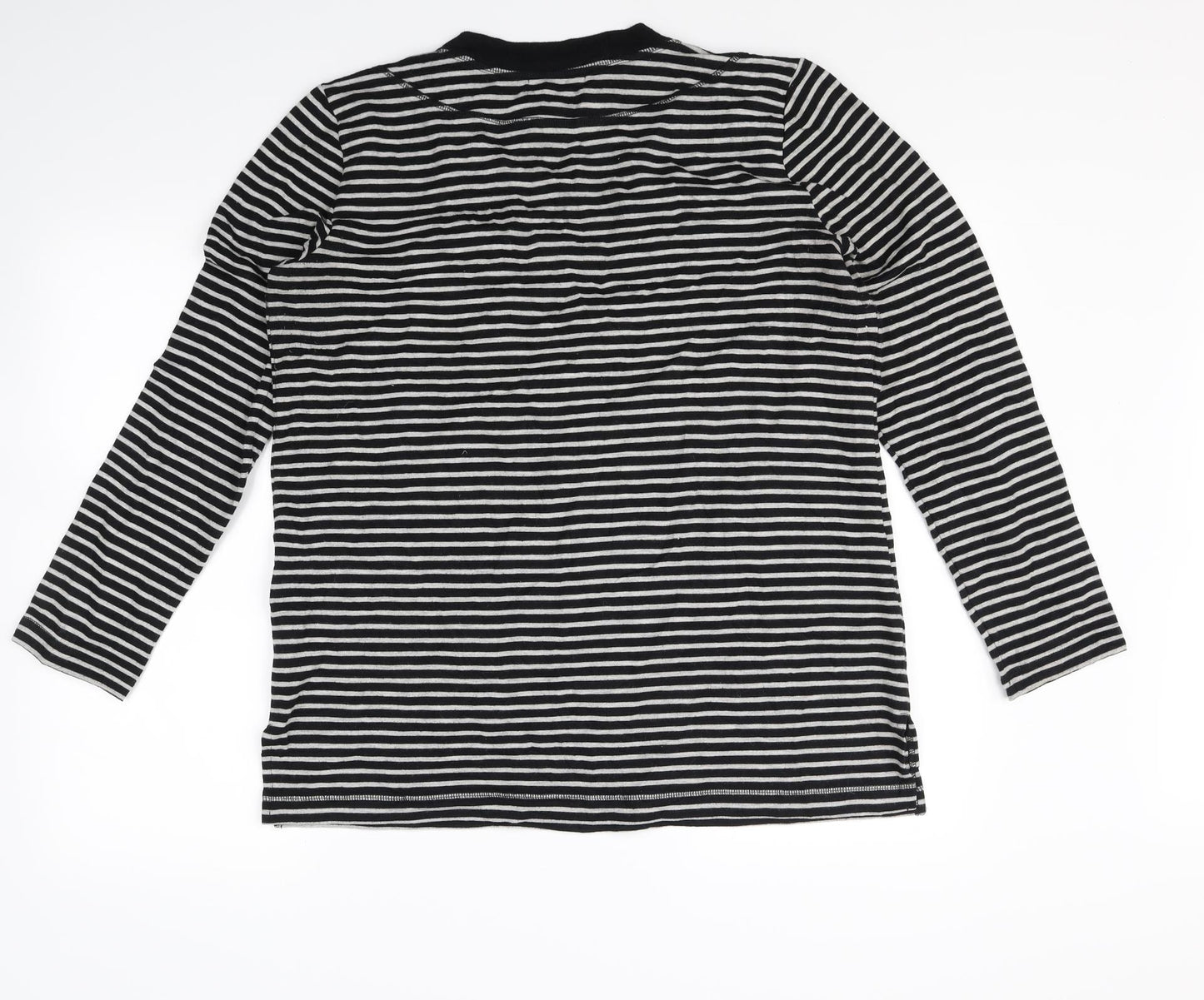 Liz Claiborne Womens Black Striped  Pullover Jumper Size XL