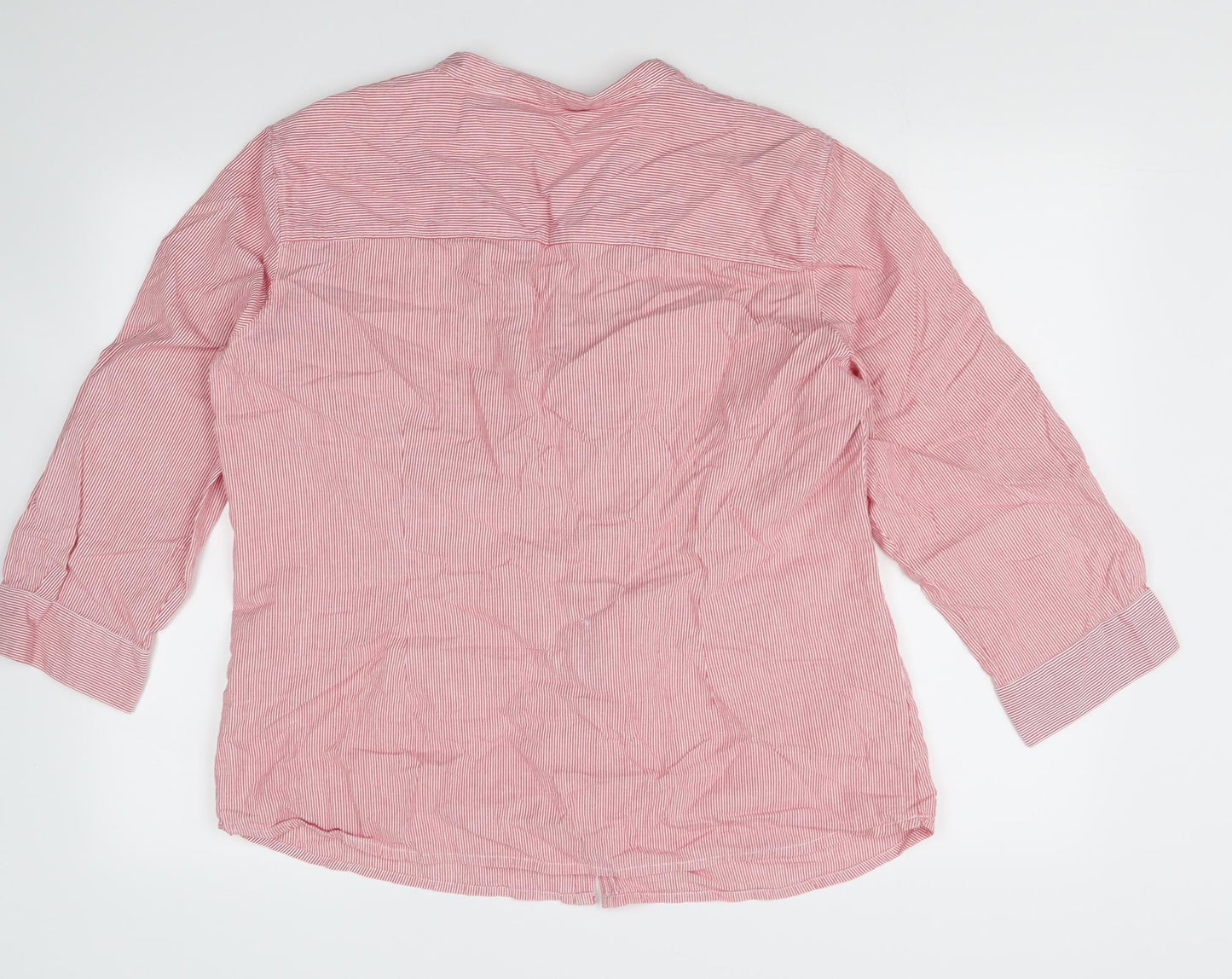 Debenhams Womens Red Striped  Basic Button-Up Size 20