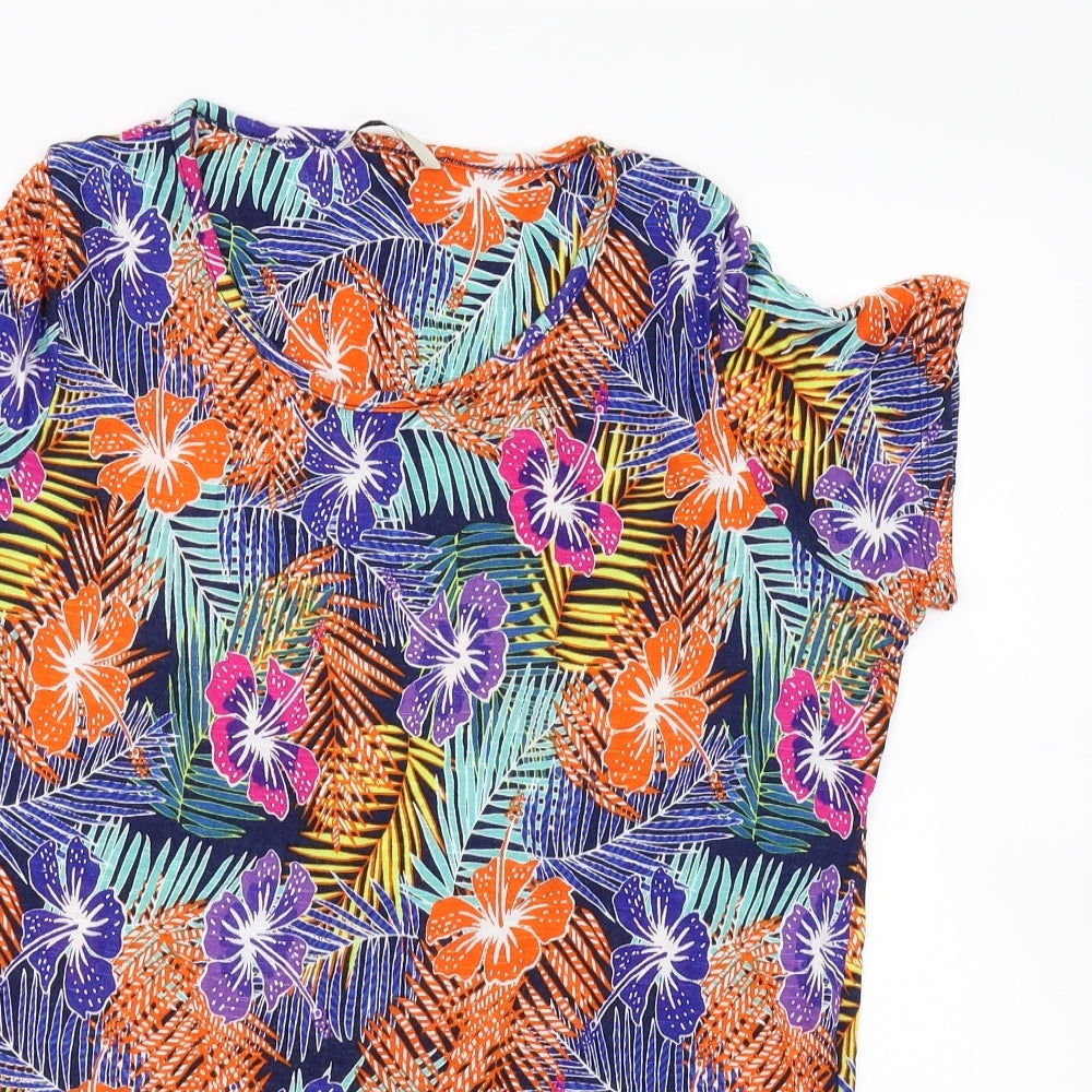 George Womens Multicoloured Floral  Basic T-Shirt Size 16