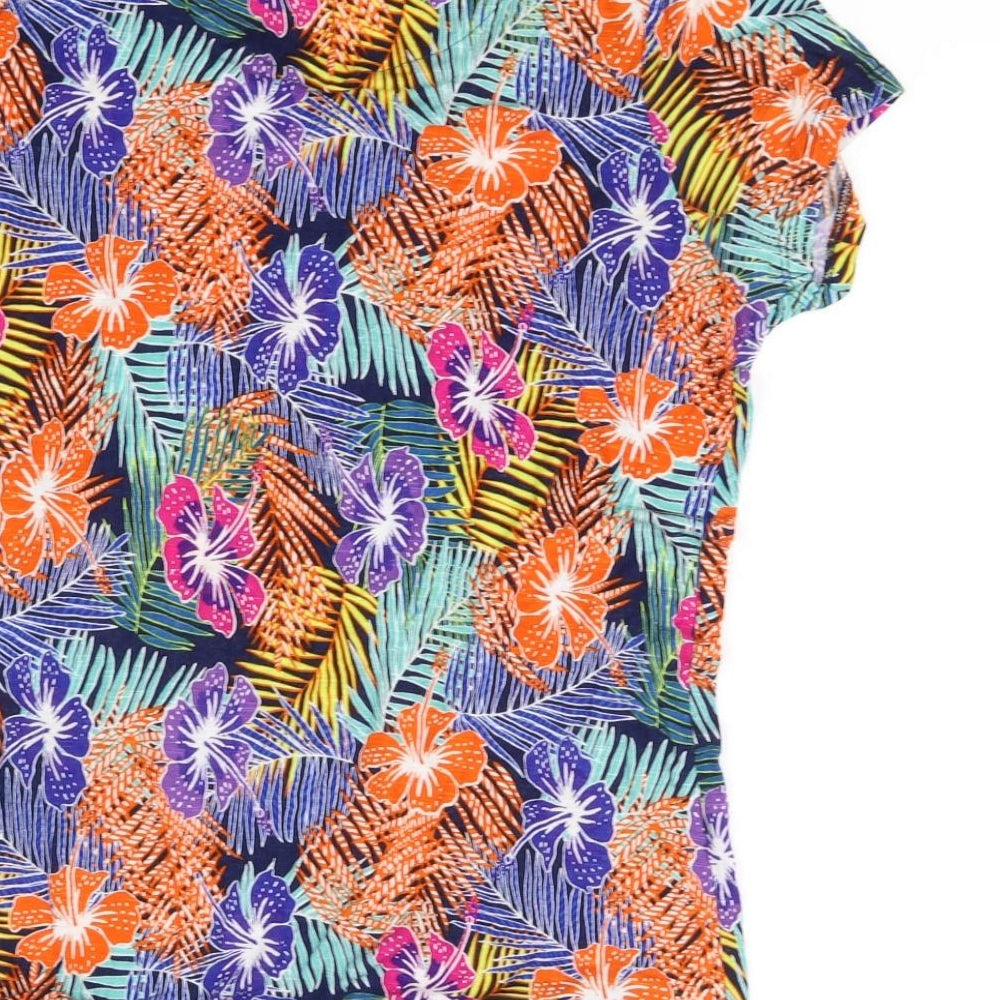 George Womens Multicoloured Floral  Basic T-Shirt Size 16