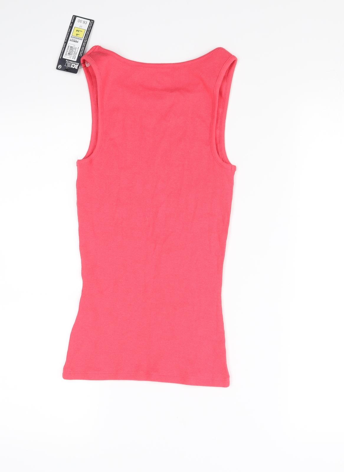 m&S Womens Pink   Basic T-Shirt Size 6