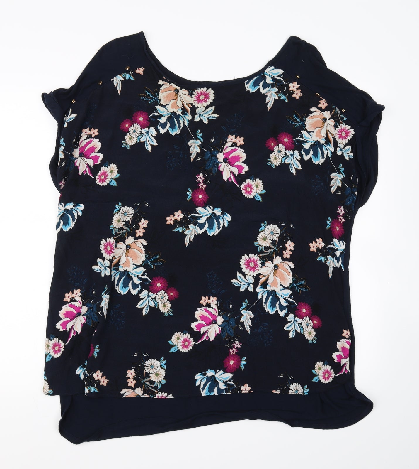 F&F Womens Blue Floral  Basic Blouse Size 22