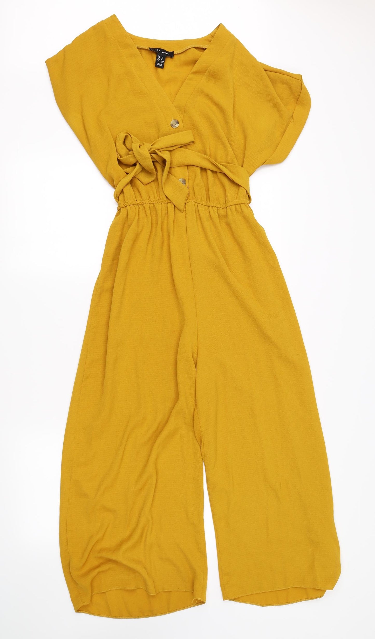New Look Womens Yellow   Jumpsuit One-Piece Size 12 L25 in
