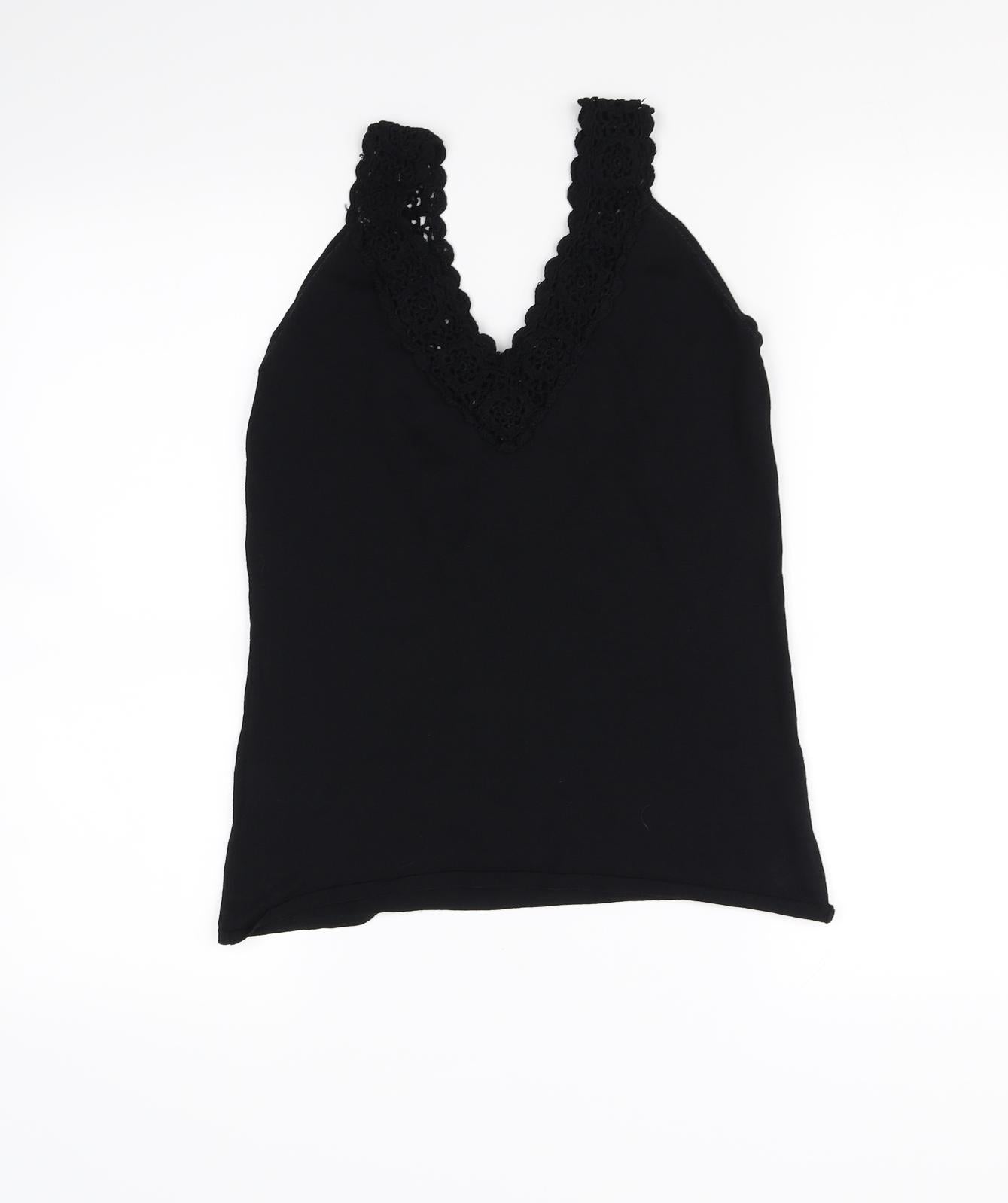 Preworn Womens Black   Basic Tank Size 14