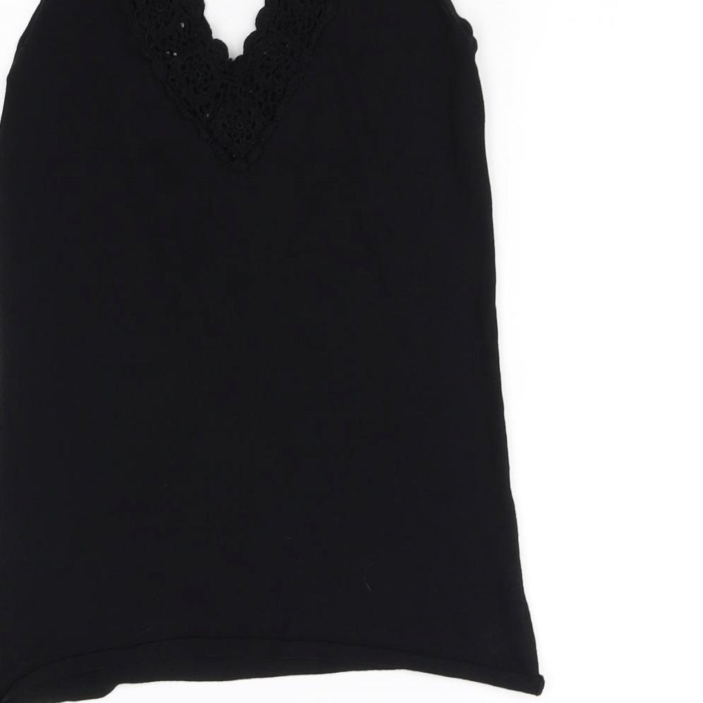 Preworn Womens Black   Basic Tank Size 14