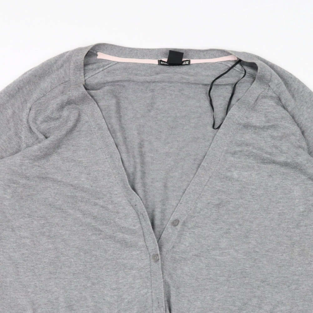 H&M Womens Grey   Cardigan Jumper Size L