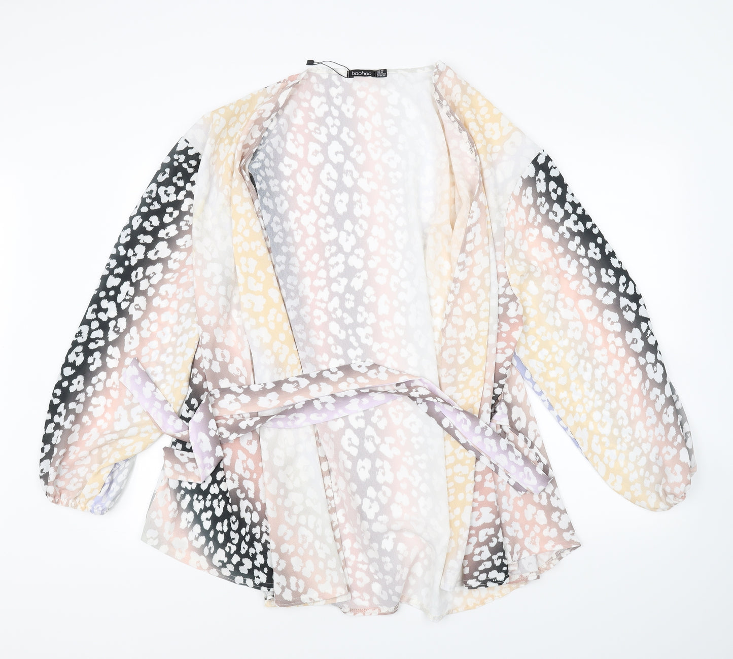 Boohoo Womens Multicoloured Animal Print  Cardigan Jumper Size 20