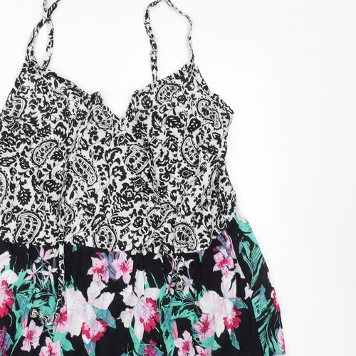 akasa Womens Blue Floral  Mini  Size 14