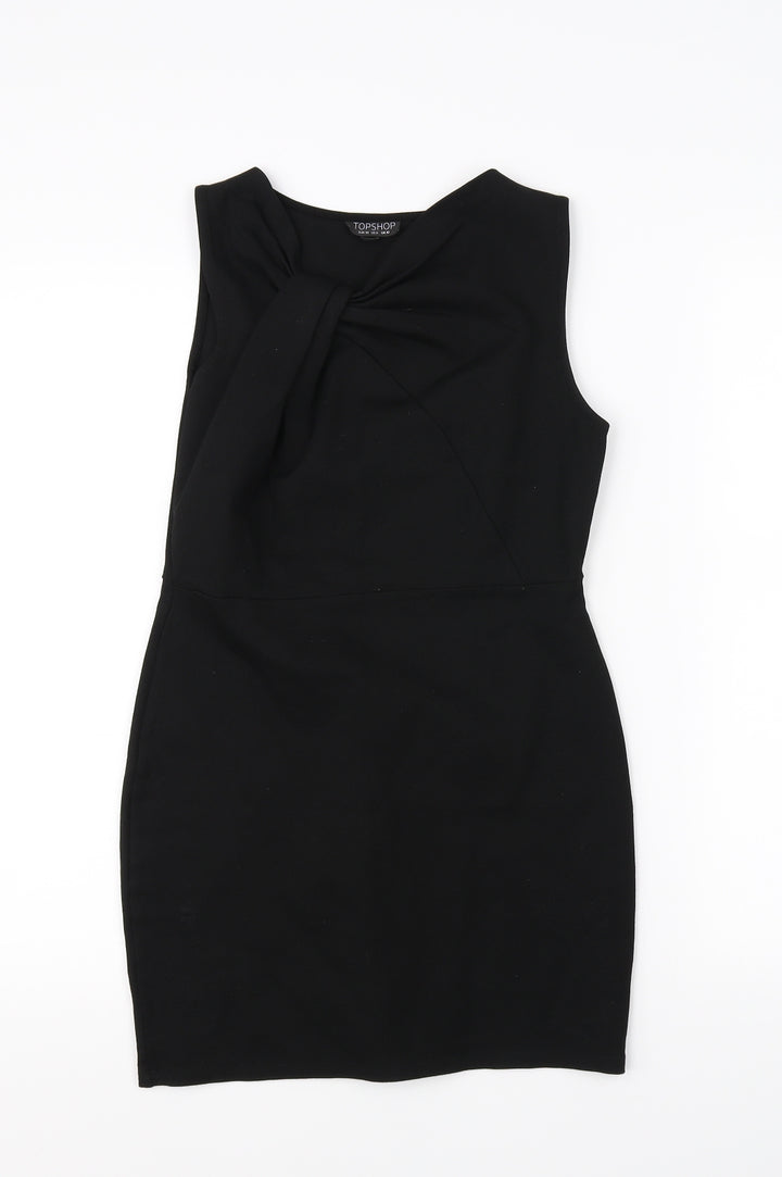 Topshop Womens Black Mini Size 10