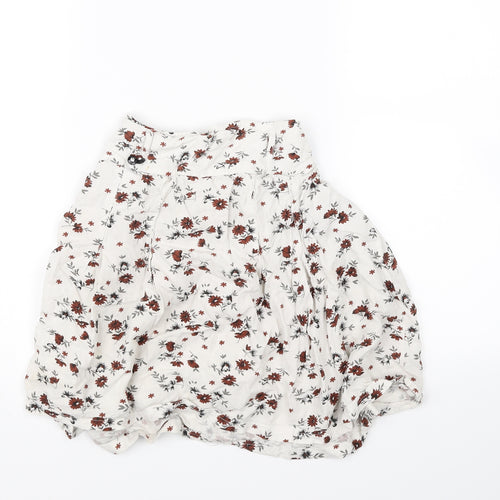 La Fille Womens White Floral  Mini Skirt Size 4