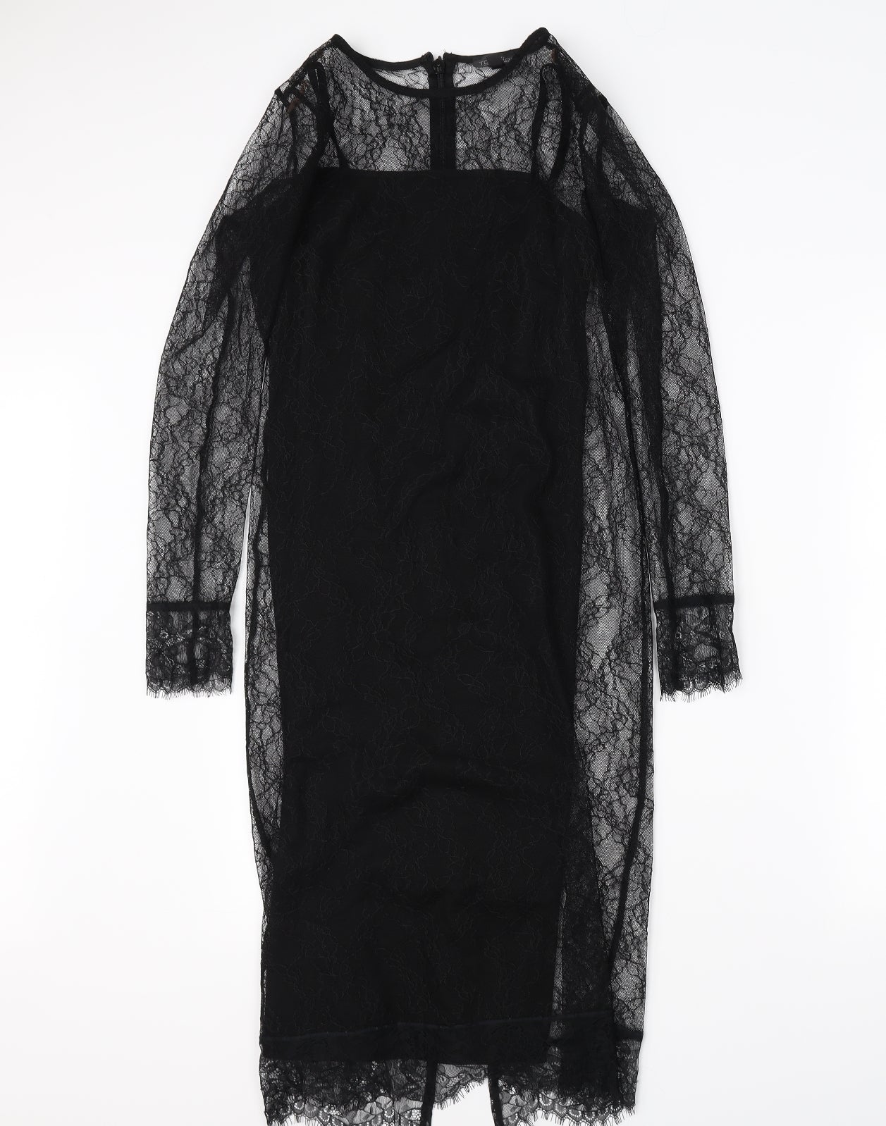 Topshop Womens Black Batik  Bodycon  Size 8