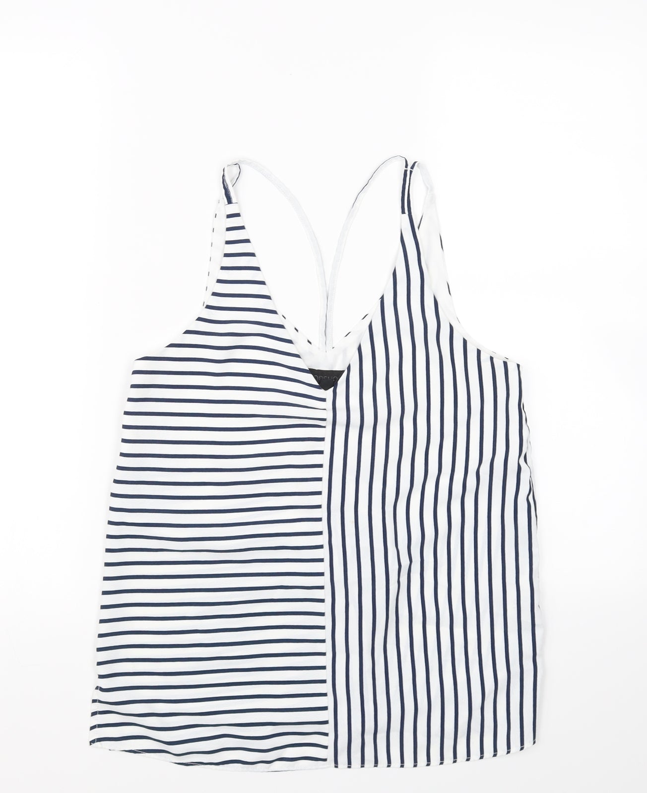 Topshop Womens Blue Striped  Basic Tank Size 8