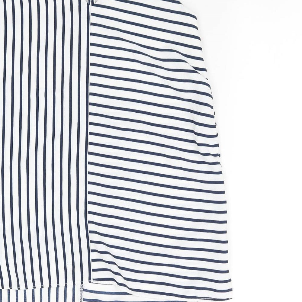 Topshop Womens Blue Striped  Basic Tank Size 8