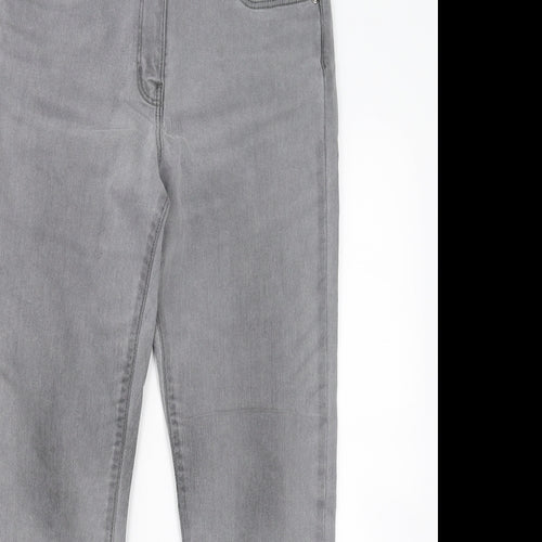 Preworn Womens Grey   Straight Jeans Size 12 L28 in