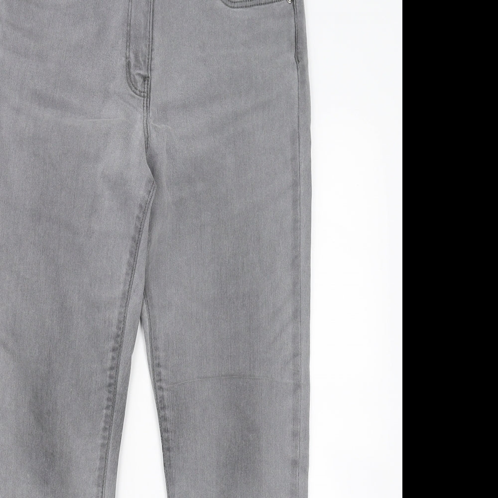 Preworn Womens Grey   Straight Jeans Size 12 L28 in