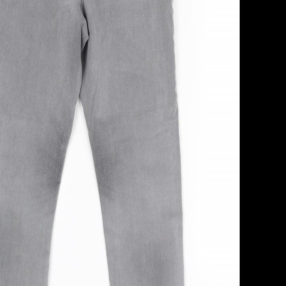 Preworn Womens Grey   Straight Jeans Size 12 L28 in