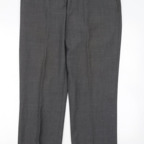 Meyer Mens Grey   Dress Pants Trousers Size M L29 in