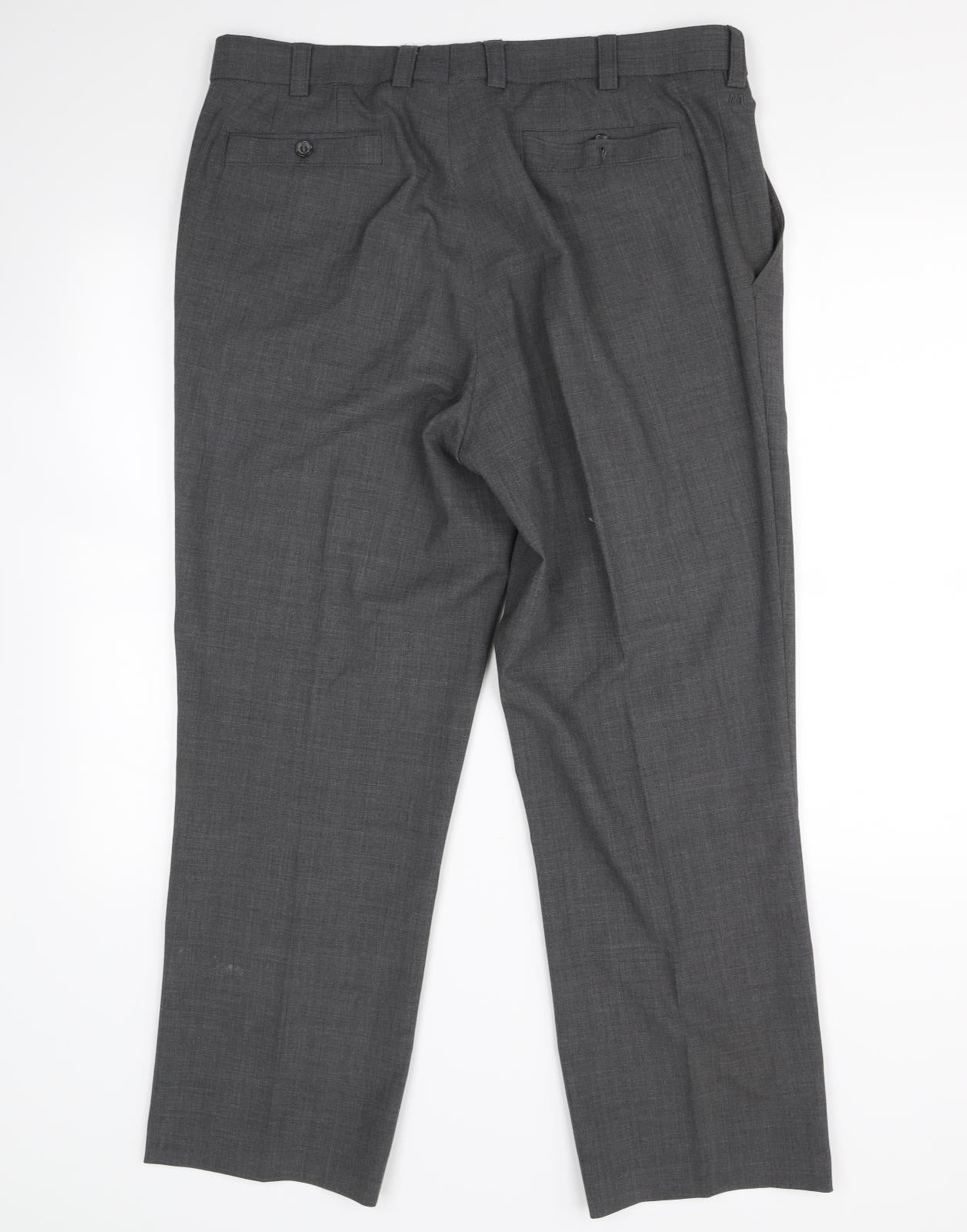 Meyer Mens Grey   Dress Pants Trousers Size M L29 in