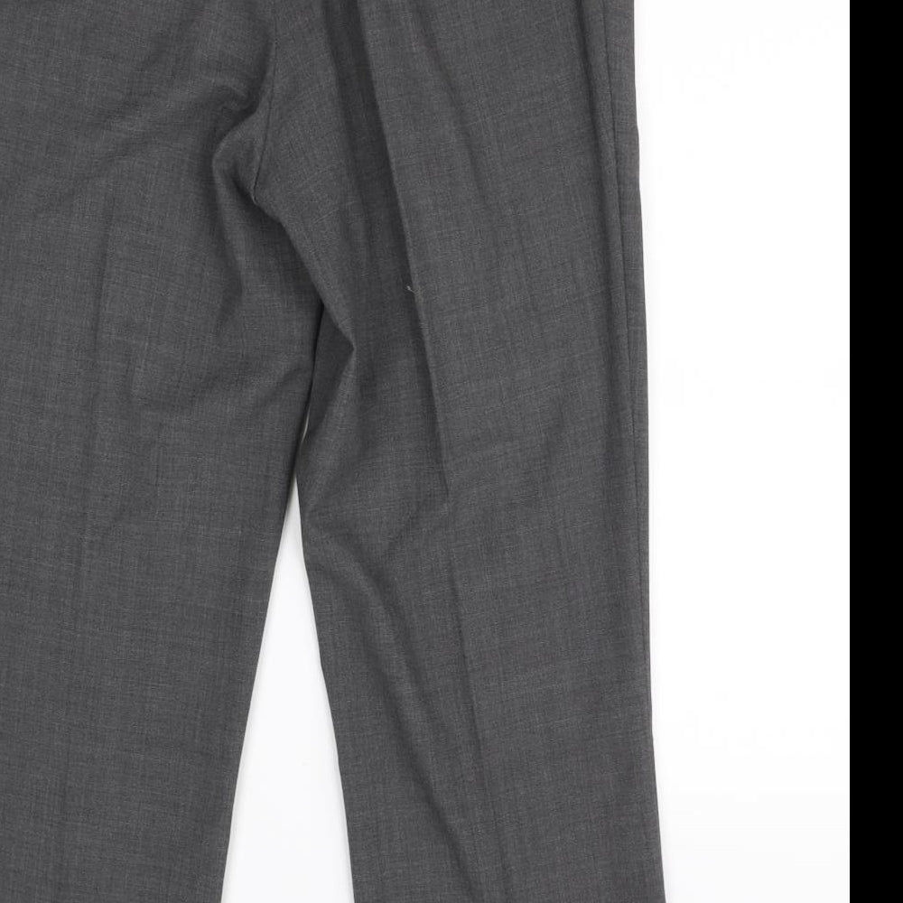 Meyer Mens Grey   Dress Pants Trousers Size M L29 in