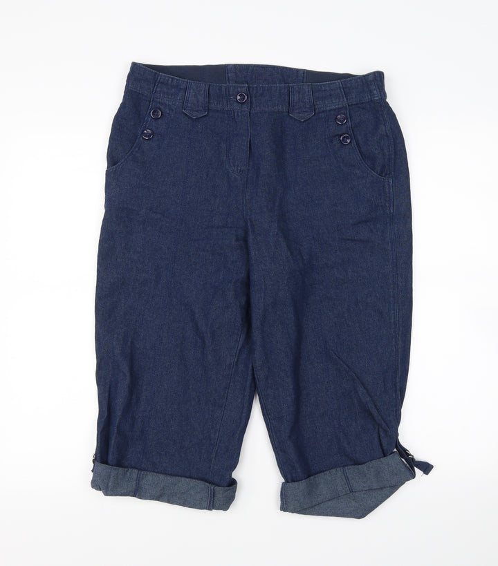 BHS Womens Blue   Cropped Jeans Size 12 L20 in