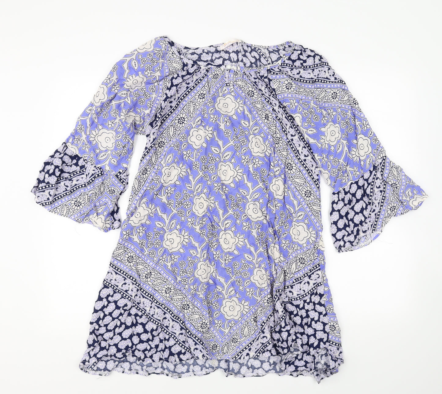 Style Womens Blue Floral  Shift  Size S