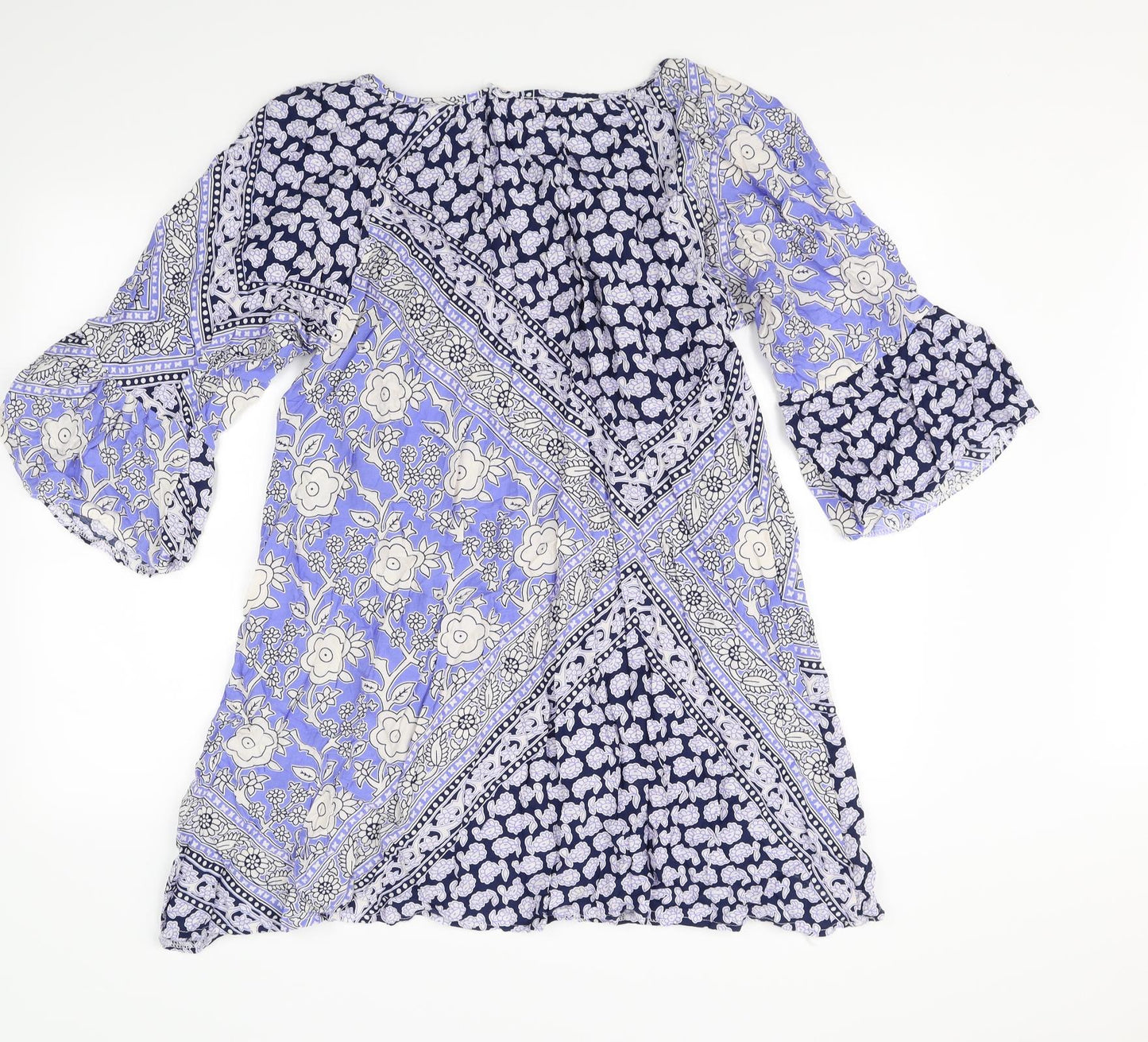 Style Womens Blue Floral  Shift  Size S