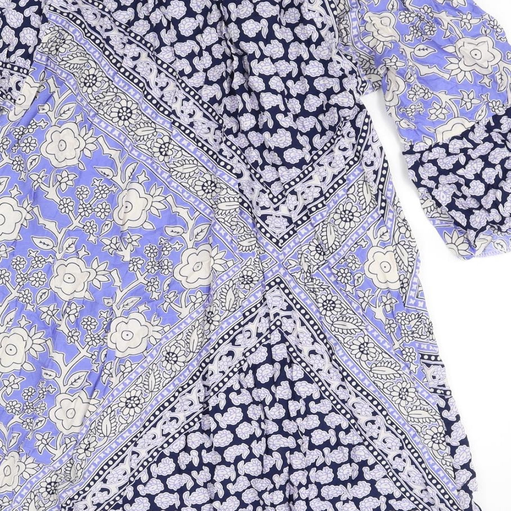 Style Womens Blue Floral  Shift  Size S