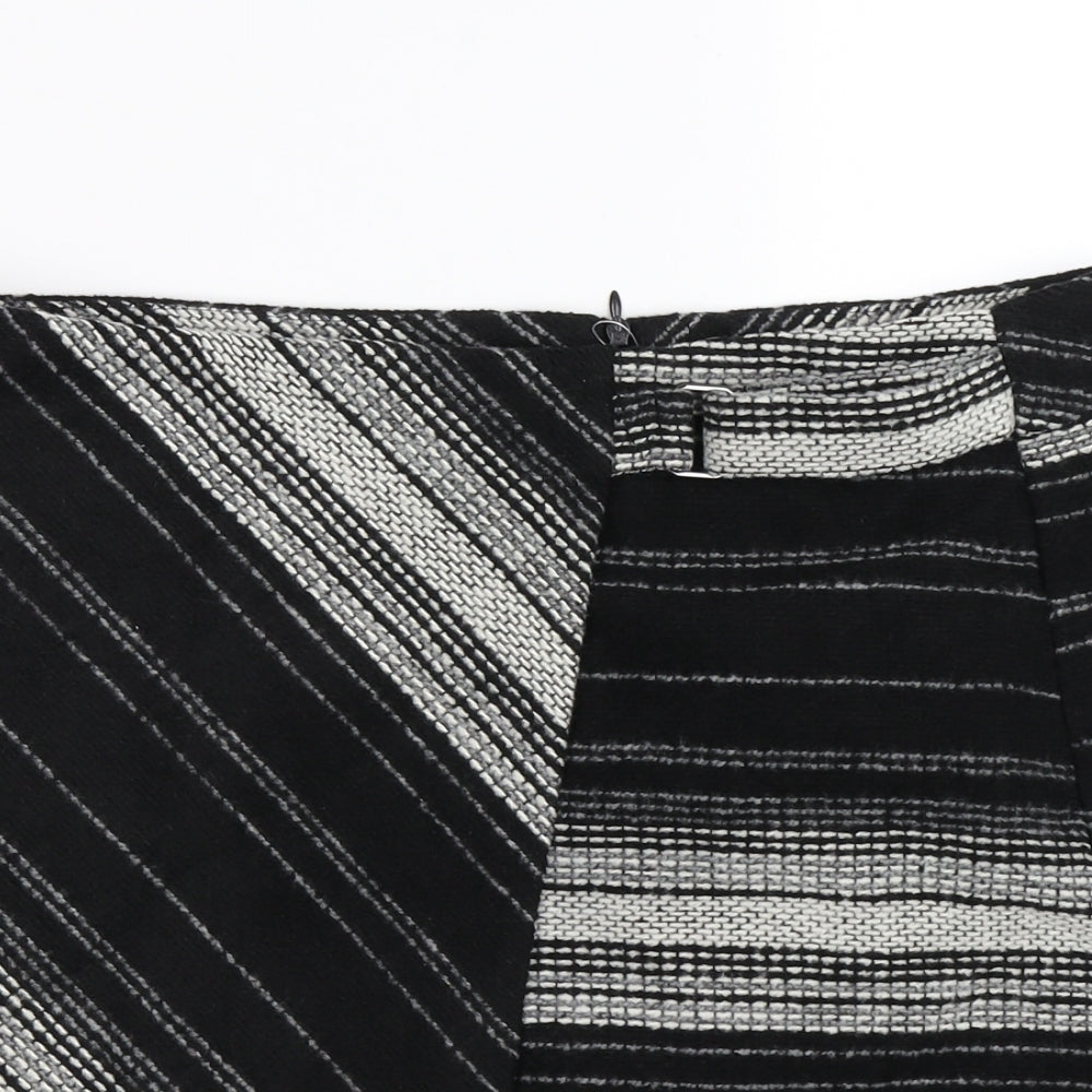 George Womens Grey Check Knit Wrap Skirt Size 18