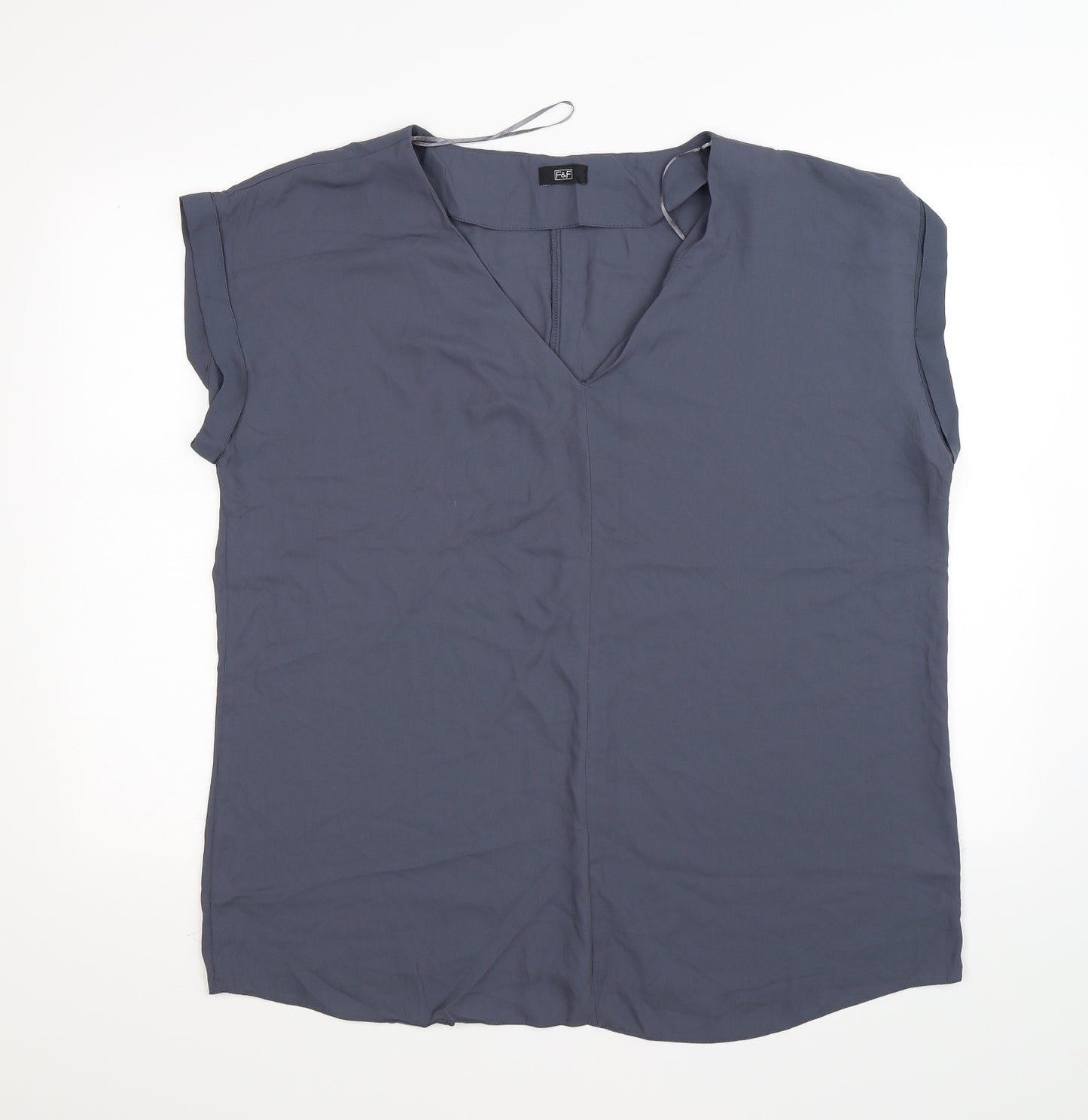 George Womens Grey  Chiffon Tunic T-Shirt Size 2