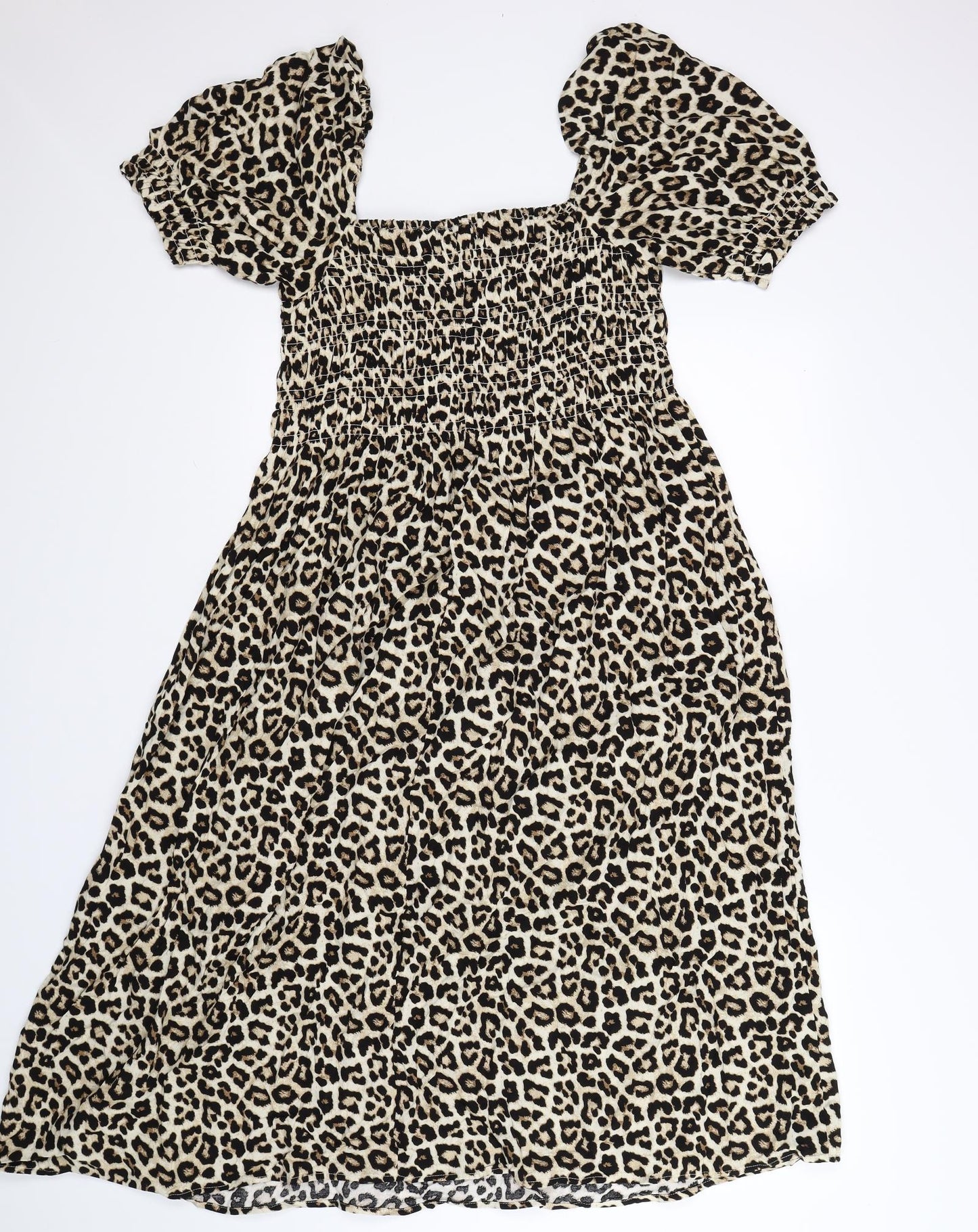H&M Womens Brown   A-Line  Size M  - leopard print