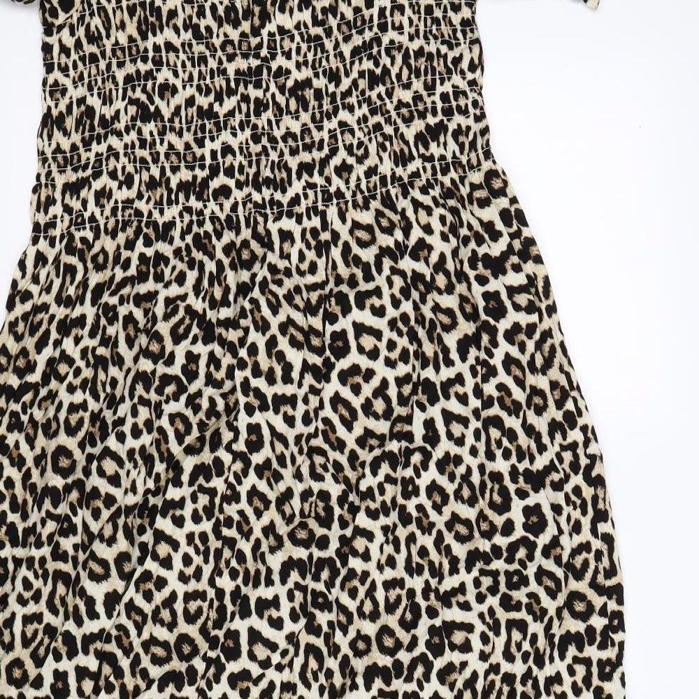 H&M Womens Brown   A-Line  Size M  - leopard print