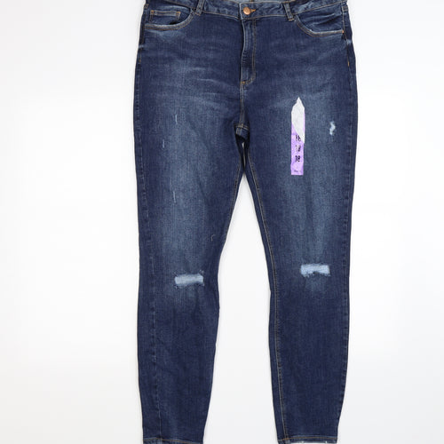denim co Womens Blue  Denim Skinny Jeans Size 18 L27 in