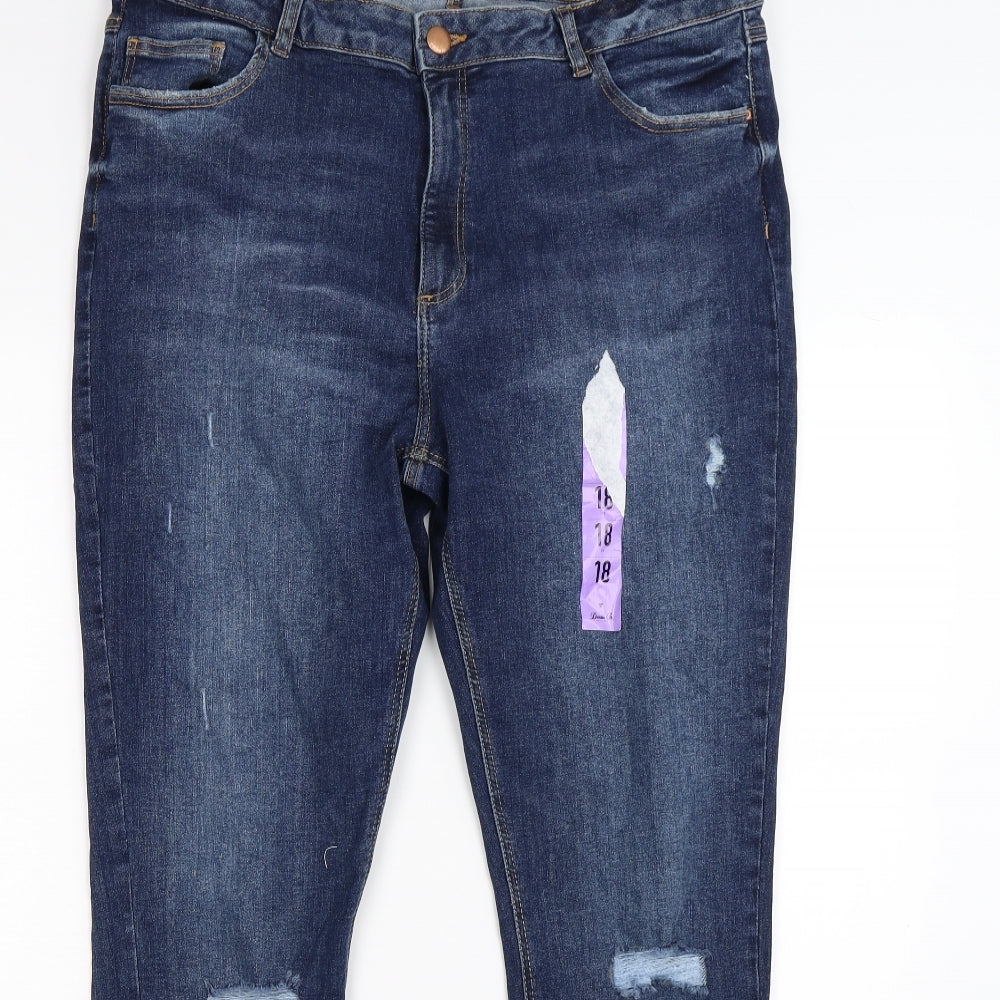 denim co Womens Blue  Denim Skinny Jeans Size 18 L27 in