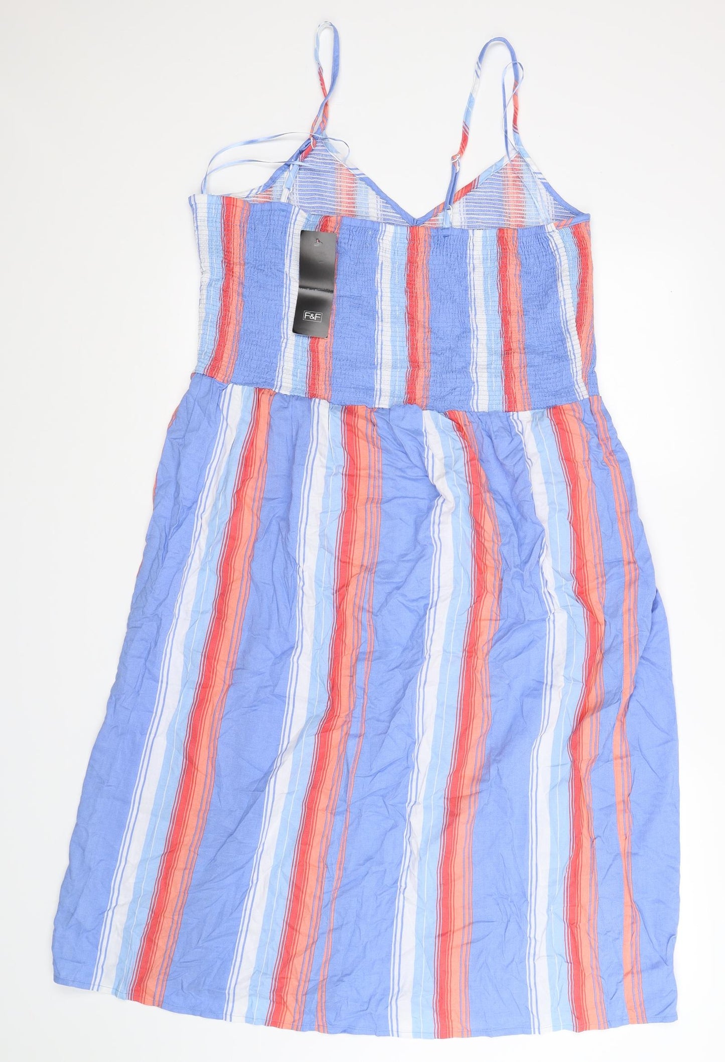 George Womens Blue Striped  Fit & Flare  Size 16