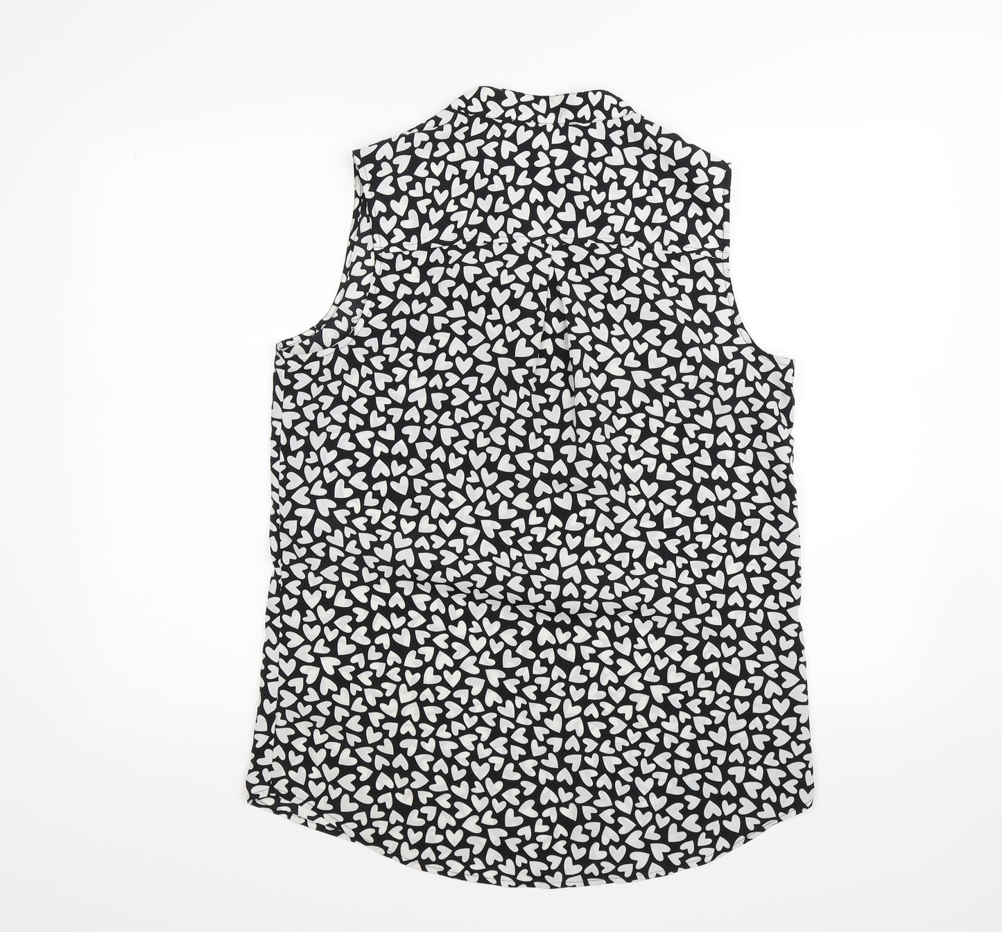 NEXT Womens White Polka Dot Chiffon Tunic T-Shirt Size 14  - hearts