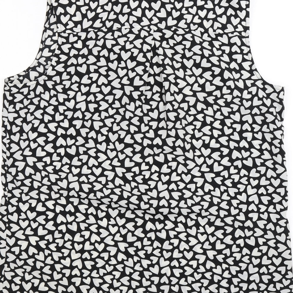 NEXT Womens White Polka Dot Chiffon Tunic T-Shirt Size 14  - hearts