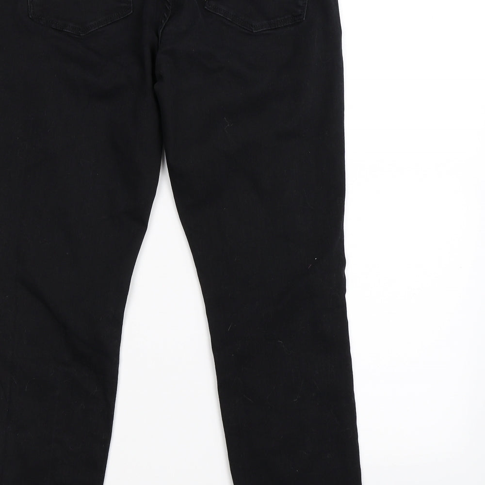 NEXT Womens Black  Denim Skinny Jeans Size 14 L25 in - Waist Enhancing