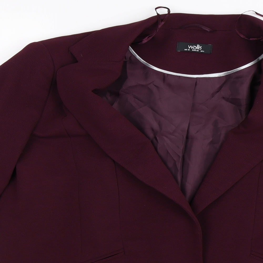 Wallis Womens Purple Striped  Jacket Blazer Size 12
