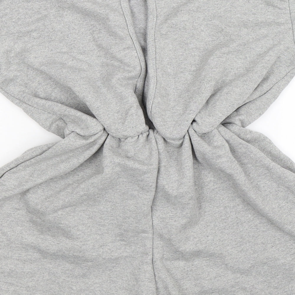 Boohoo Womens Grey  Jersey Playsuit One-Piece Size 12