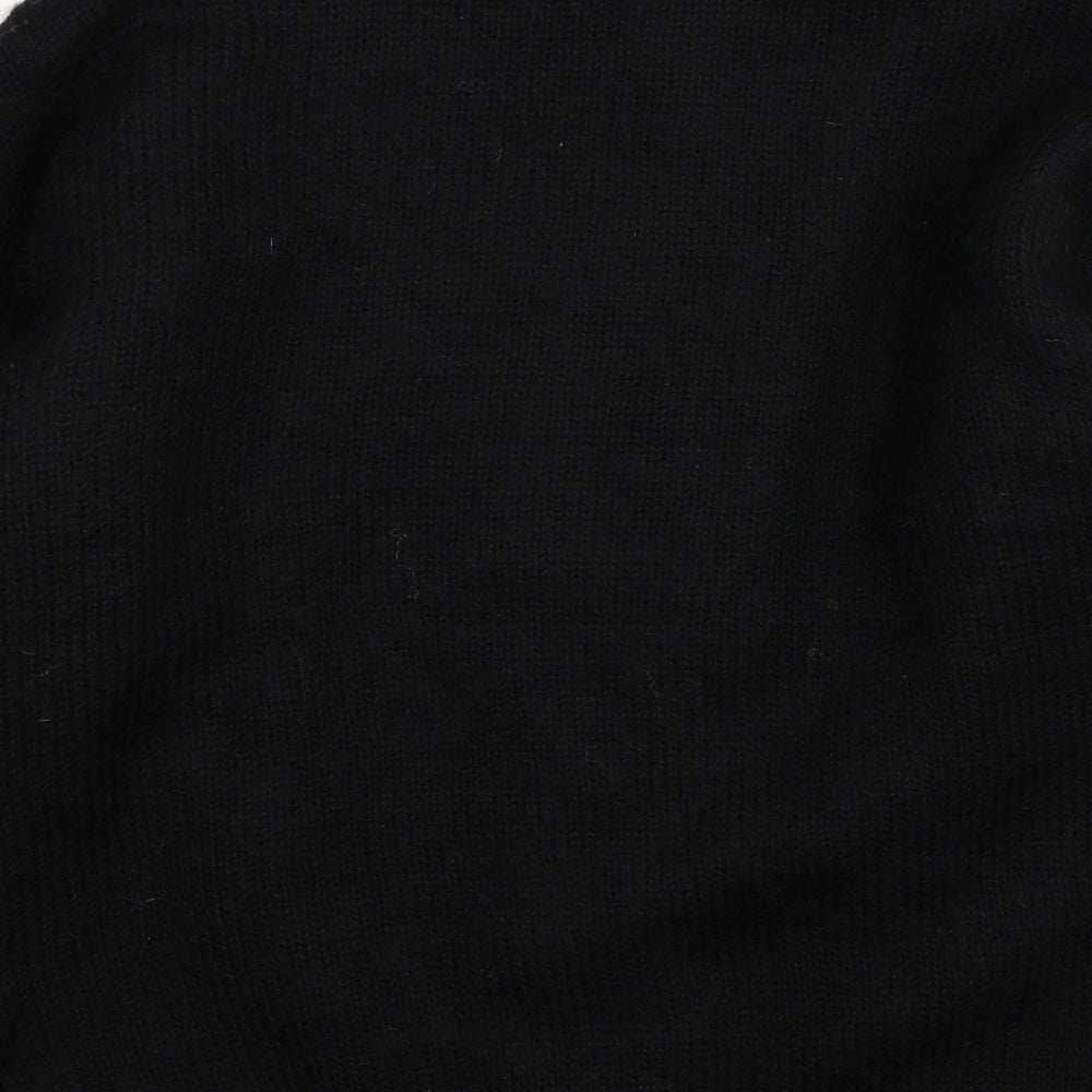 abel Womens Black Floral Knit Cardigan Jumper Size XL