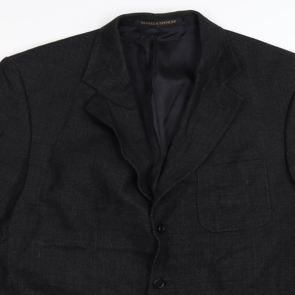 Marks and Spencer Mens Black   Jacket Blazer Size 42