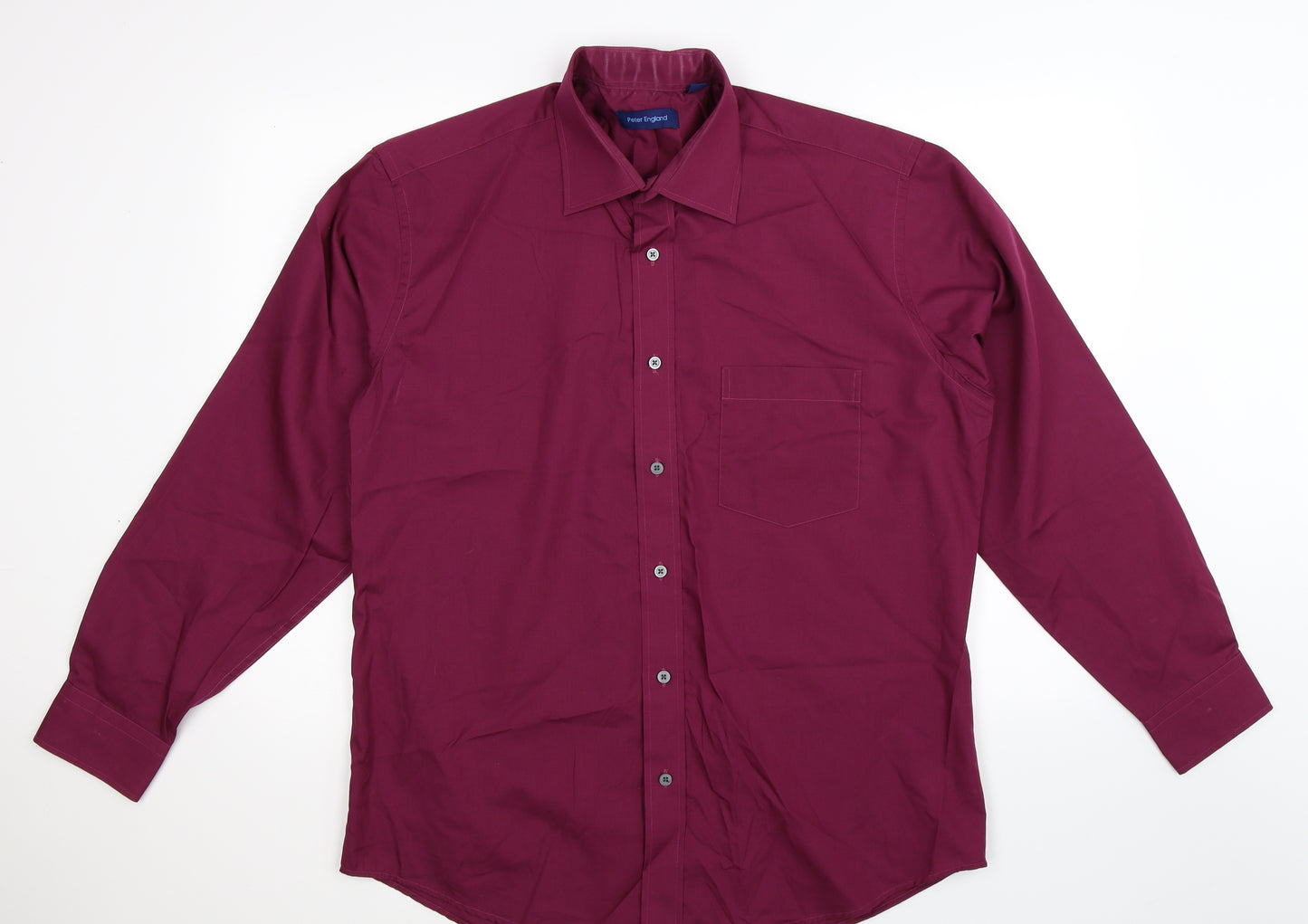 Peter England Mens Purple    Dress Shirt Size 16.5
