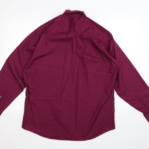 Peter England Mens Purple    Dress Shirt Size 16.5